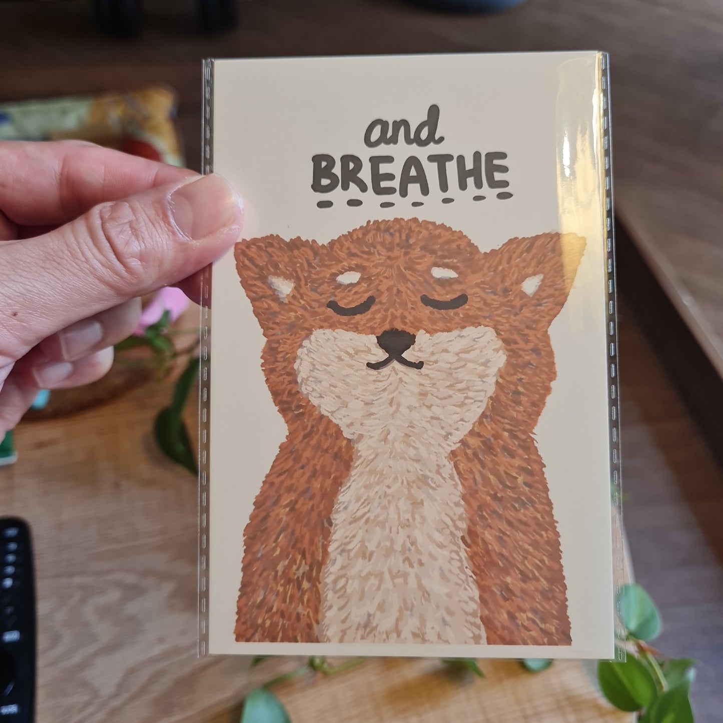 Postcard - "BREATHE" by KINDERBEINGS.COM