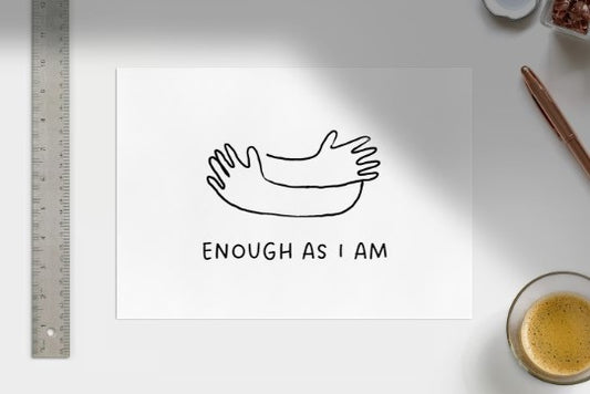 Postcard - "ENOUGH" by KINDERBEINGS.COM