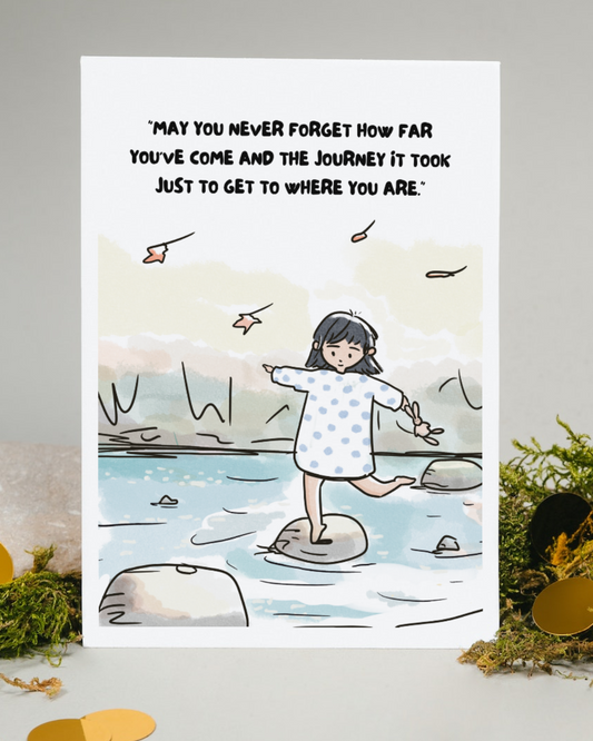 Postcard - "look how far you've come" by KINDERBEINGS.COM