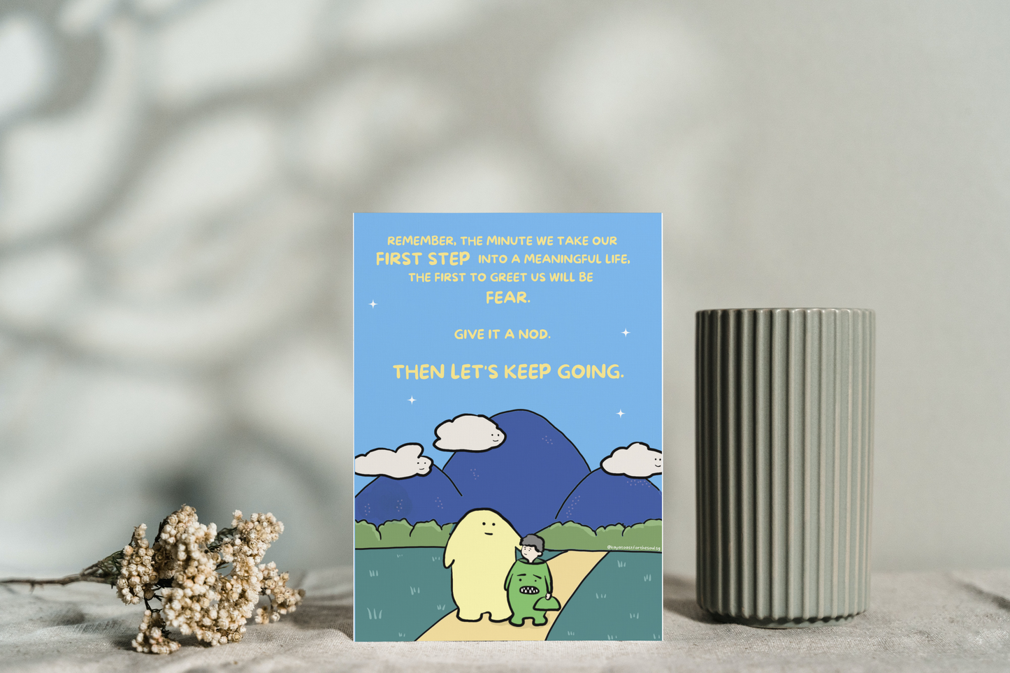 Postcard - "Let's keep going" by KAYA TOAST FOR THE SOUL.SG