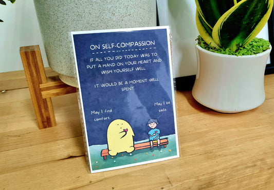 Postcard  - "self compassion" by KAYA TOAST FOR THE SOUL