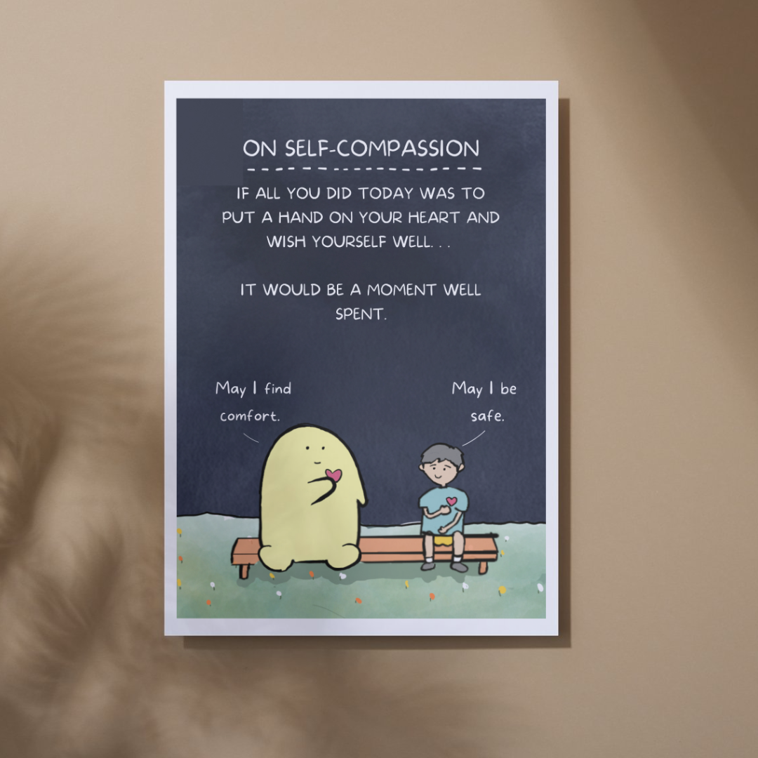 Kaya Toast Postcard  - "self compassion" by KAYA TOAST FOR THE SOUL