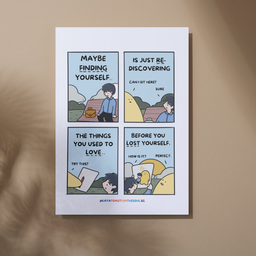 Kaya Toast Postcard - "finding yourself" by KAYA TOAST FOR THE SOUL